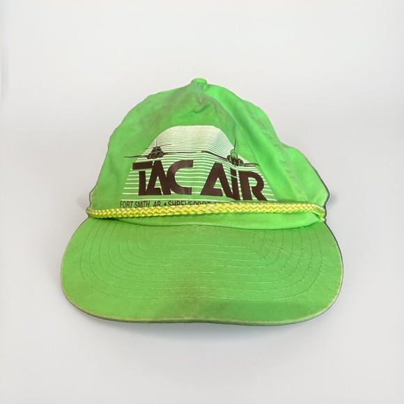 Other - Tac Air Snapback Snap Back Sliding Clip Hat Cap * Neon Green Fort Smith Ar H001
